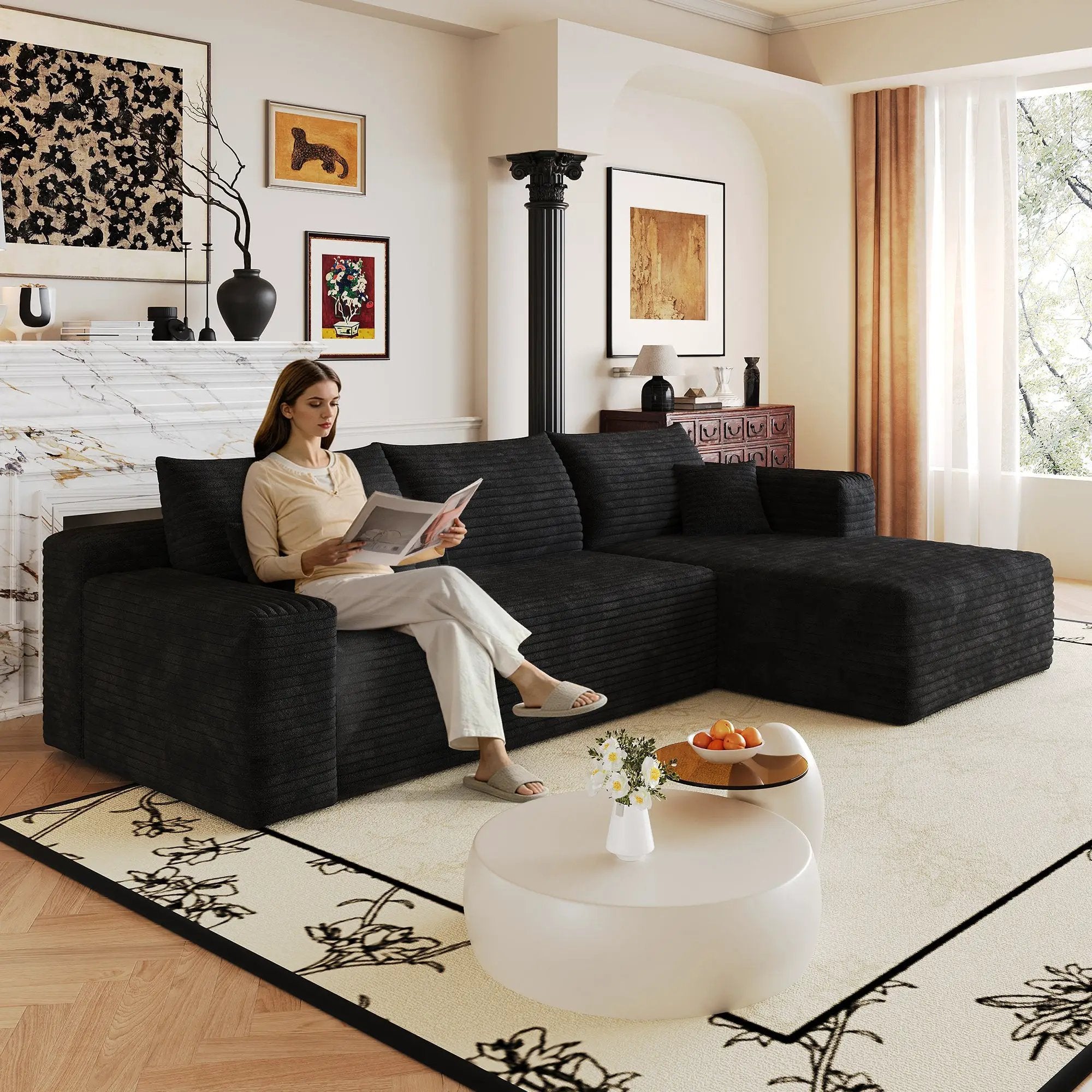 Modern Minimalist Cloud Sectional Sofa by HouseOfZazla