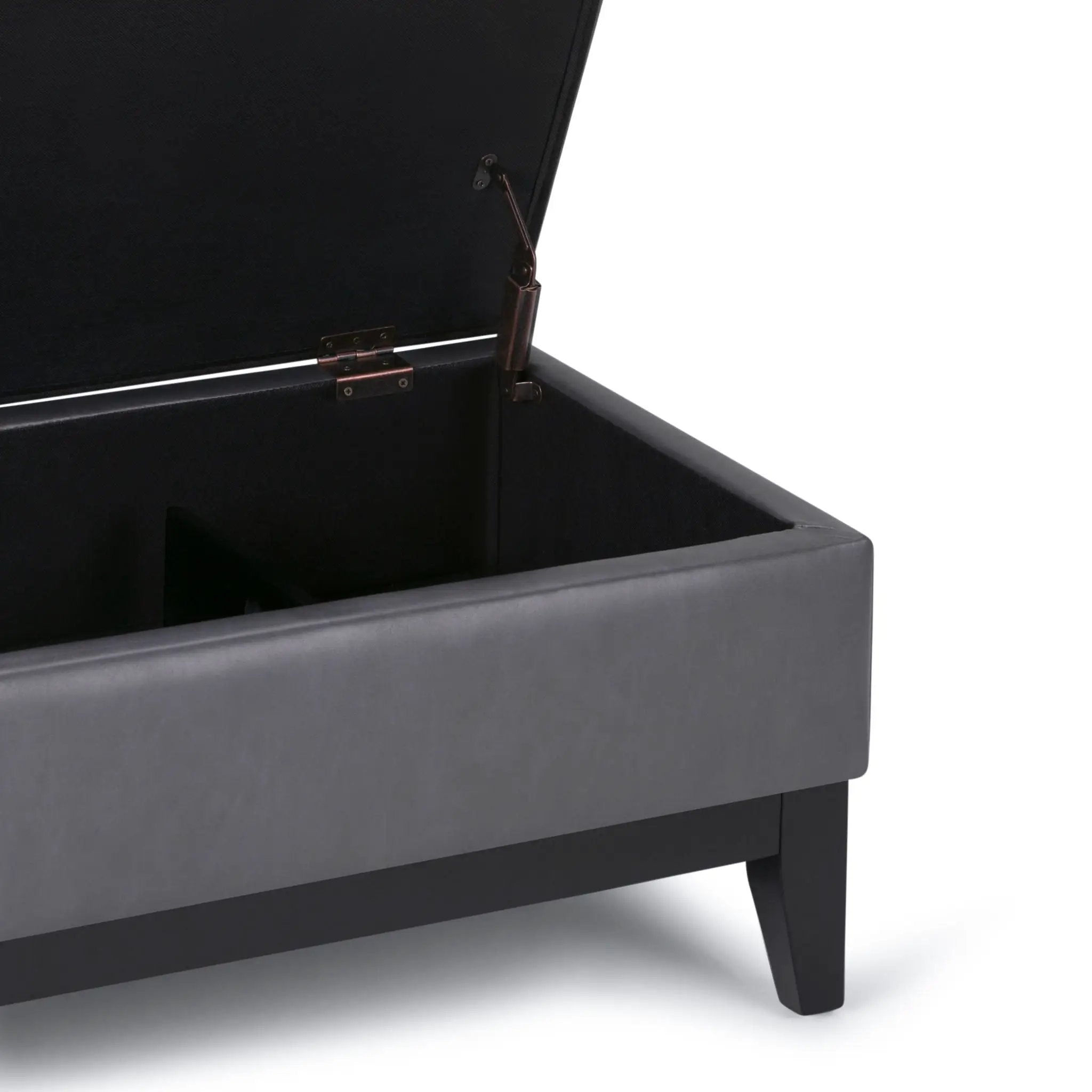 Oregon - Contemporary Storage Ottoman Bench With Tray by HouseOfZazla