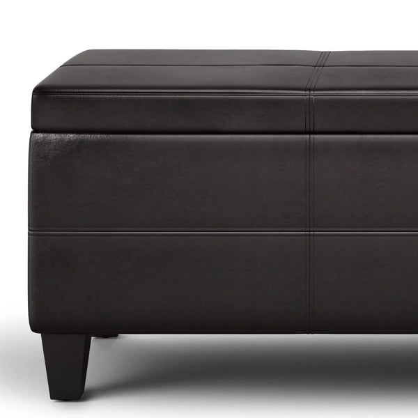 Avalon - Lift Top Rectangular Storage Ottoman - Tanners Brown, photo 2 of 7