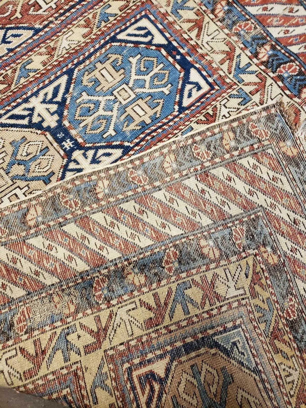 Antique Caucasian Rug 3x5, Shirvan Kazak Tribal Carpet by Jewel Rugs
