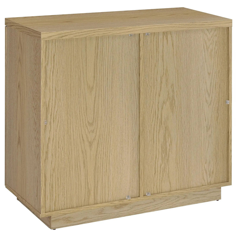 Tilbury 2-door Glass Front Accent Display Cabinet Light Oak by Unique Piece Furniture