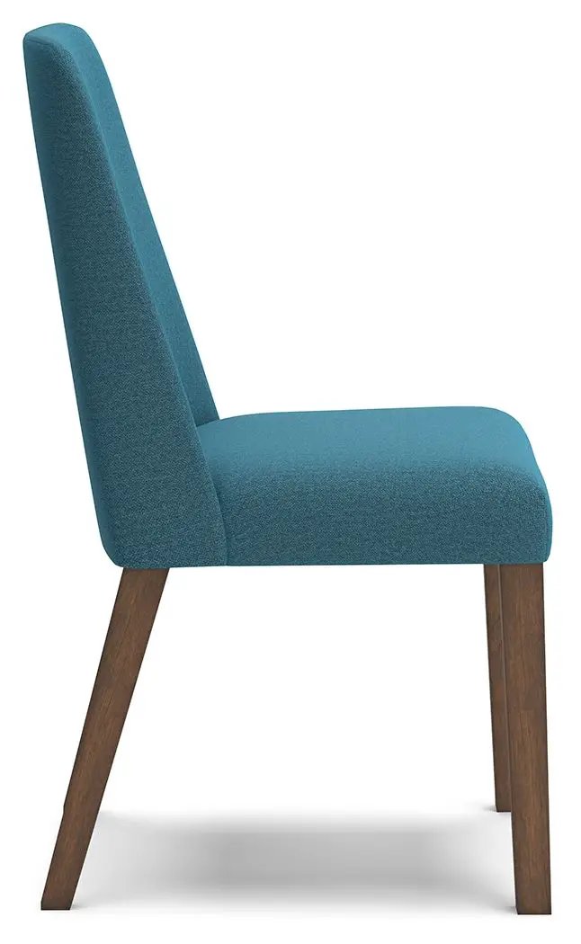 Lyncott - Dining Uph Side Chair (Set of 2) - Blue / Brown by Unique Piece Furniture
