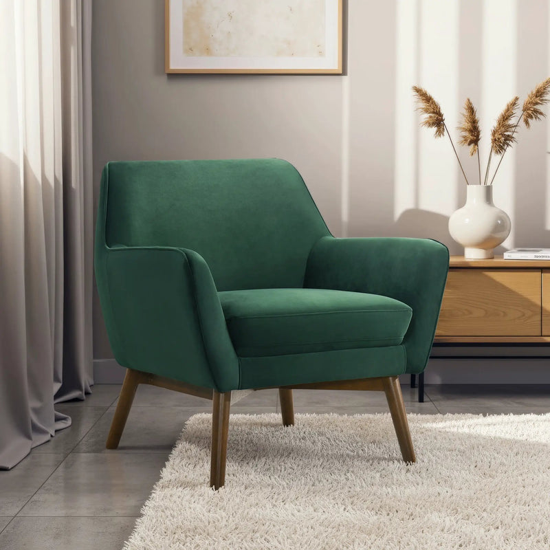 Panom Forest Velvet Accent Chair by HouseOfZazla