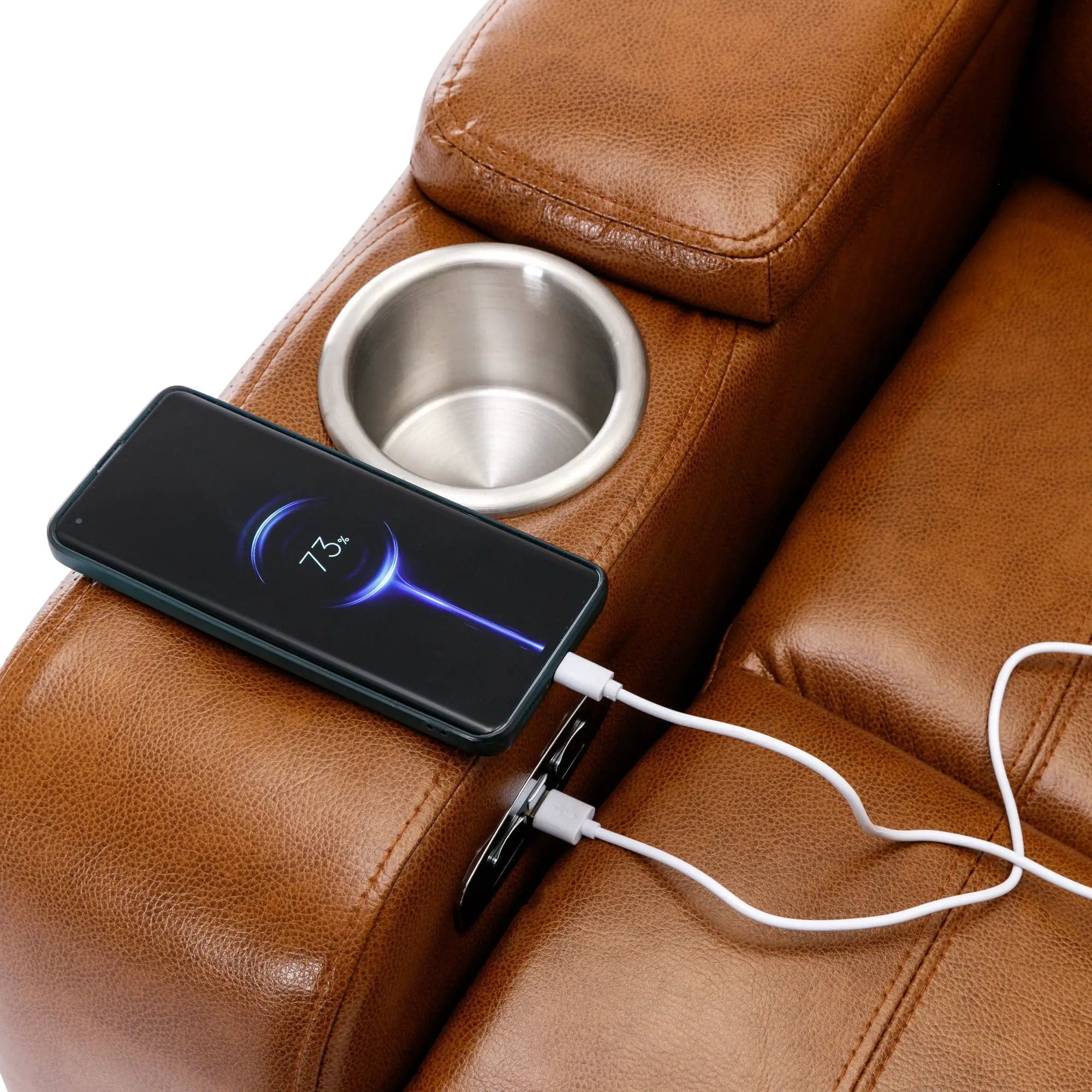 Power Motion Recliner Electric Power Recliner With USB Charging Port, Hidden Arm Storage, Convenient Cup Holder And tooth Speaker by HouseOfZazla