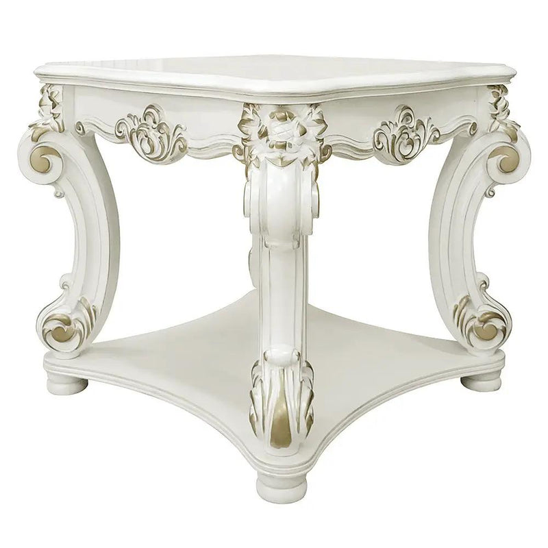 Vendome - 31" End Table - Antique Pearl by Unique Piece Furniture