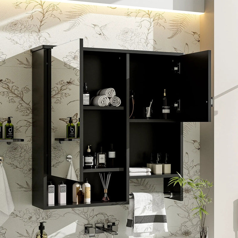 Modern Wall Mounted Bathroom Medicine Cabinet, Bathroom Wall Storage Cabinet With Mirror by HouseOfZazla