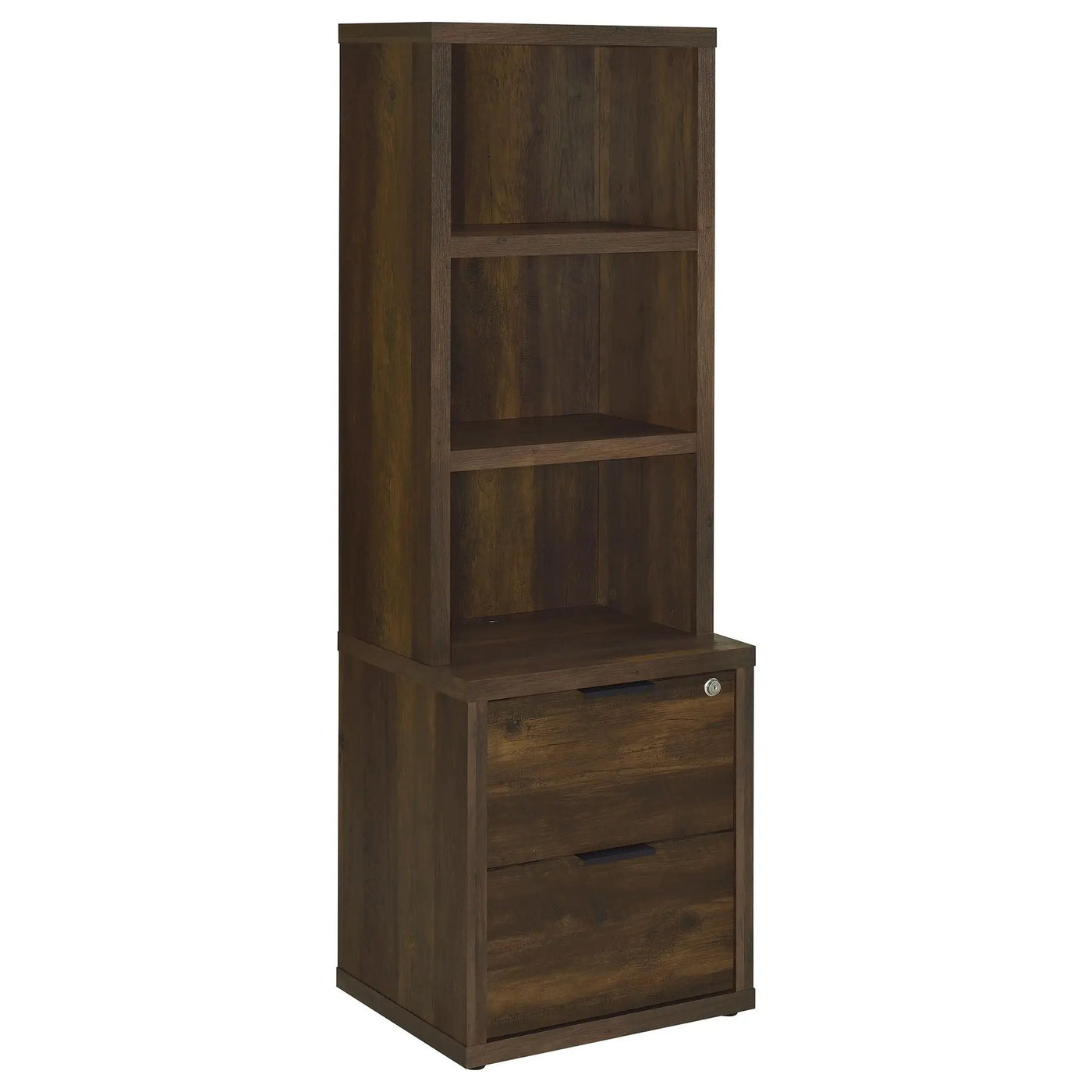 Geary - 3 Shelf Bookcase With USB Charging And Lockable Top Drawer by HouseOfZazla