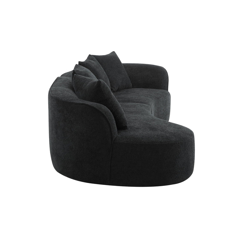 Elegant Curved Sectional Sofa With Full Foam Comfort by HouseOfZazla
