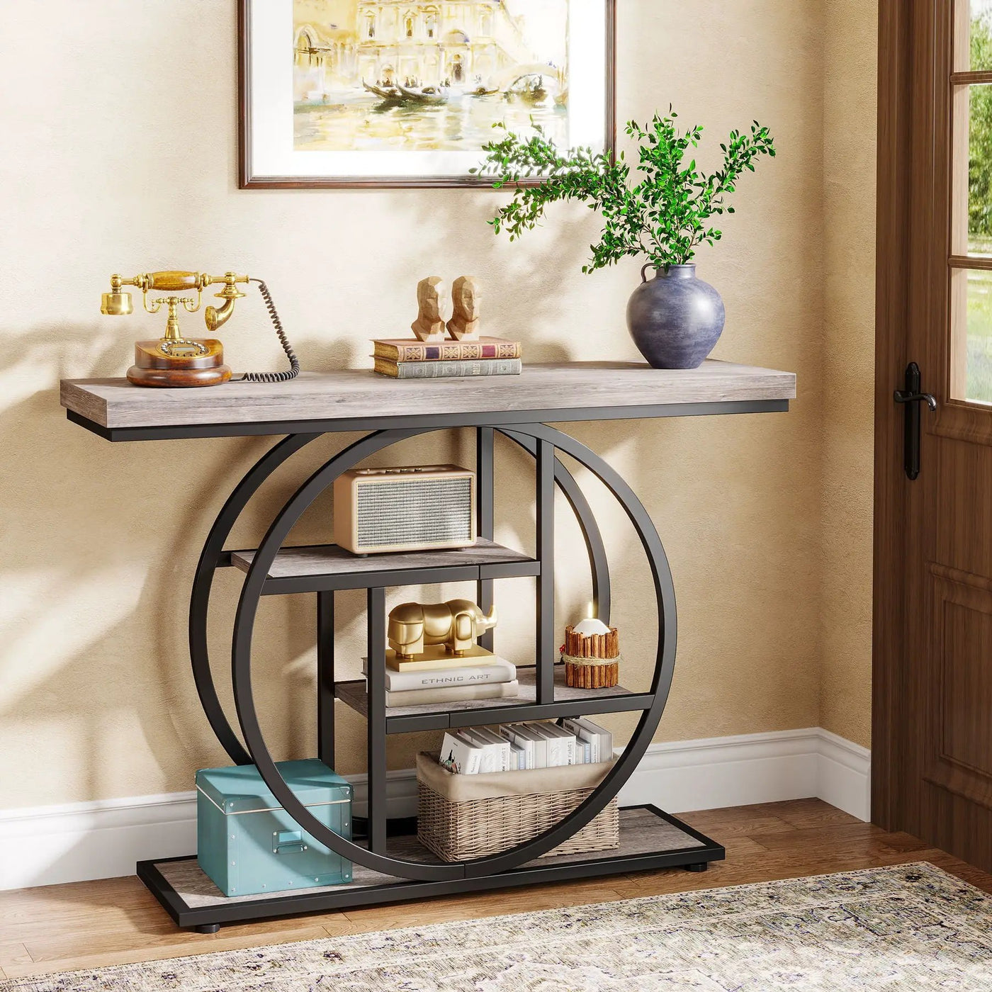 Console Table With 4 Tier Design For Living Hallway by HouseOfZazla