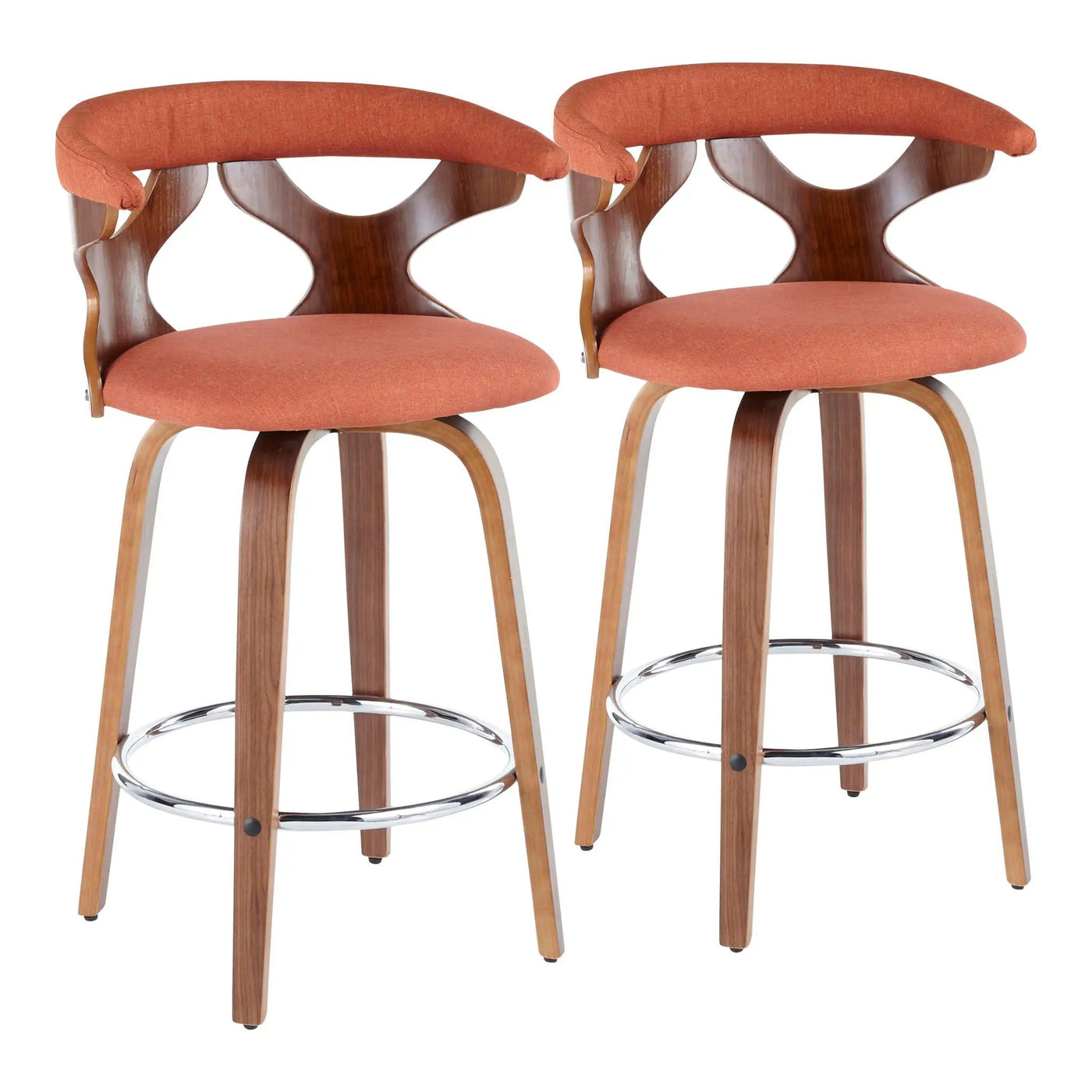 Gardenia - Mid Century Modern Fixed Height Counter Stool With Swivel (Set of 2) by HouseOfZazla