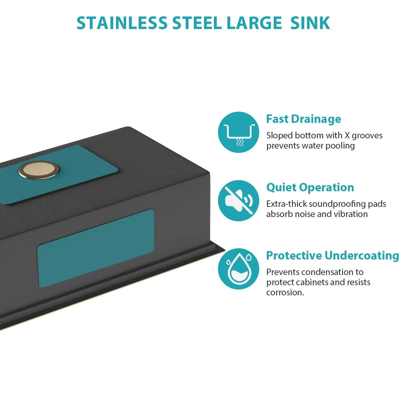 Drop In Kitchen Sink Stainless Steel 16 Gauge by HouseOfZazla