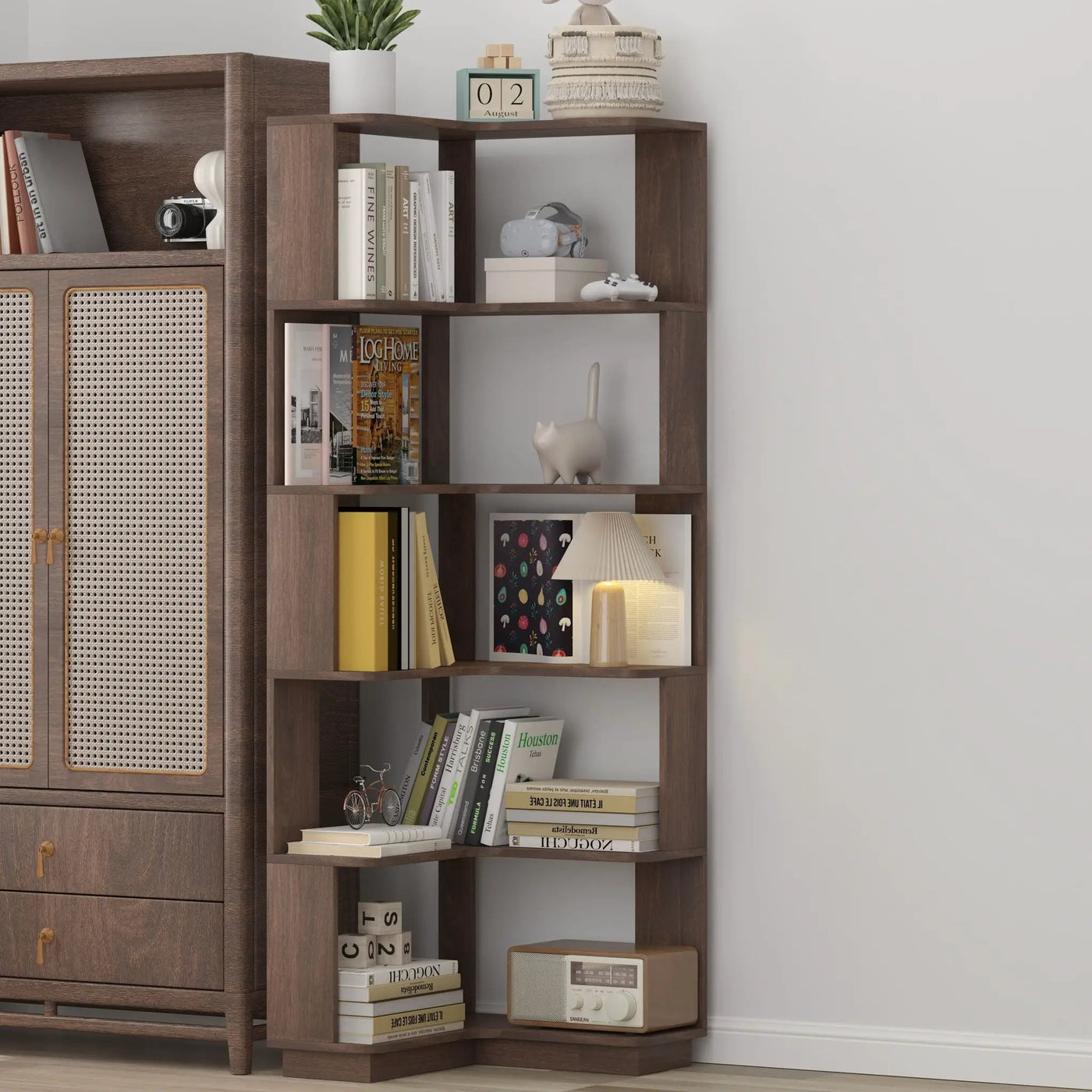 L-Shaped Design Corner Bookshelf by HouseOfZazla