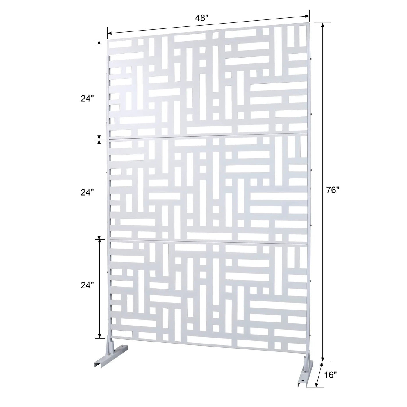 Decorative Freestanding Metal Privacy Screen For Indoor & Outdoor Use by HouseOfZazla