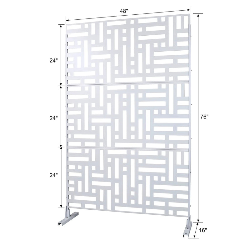 Decorative Freestanding Metal Privacy Screen For Indoor & Outdoor Use by Unique Piece Furniture