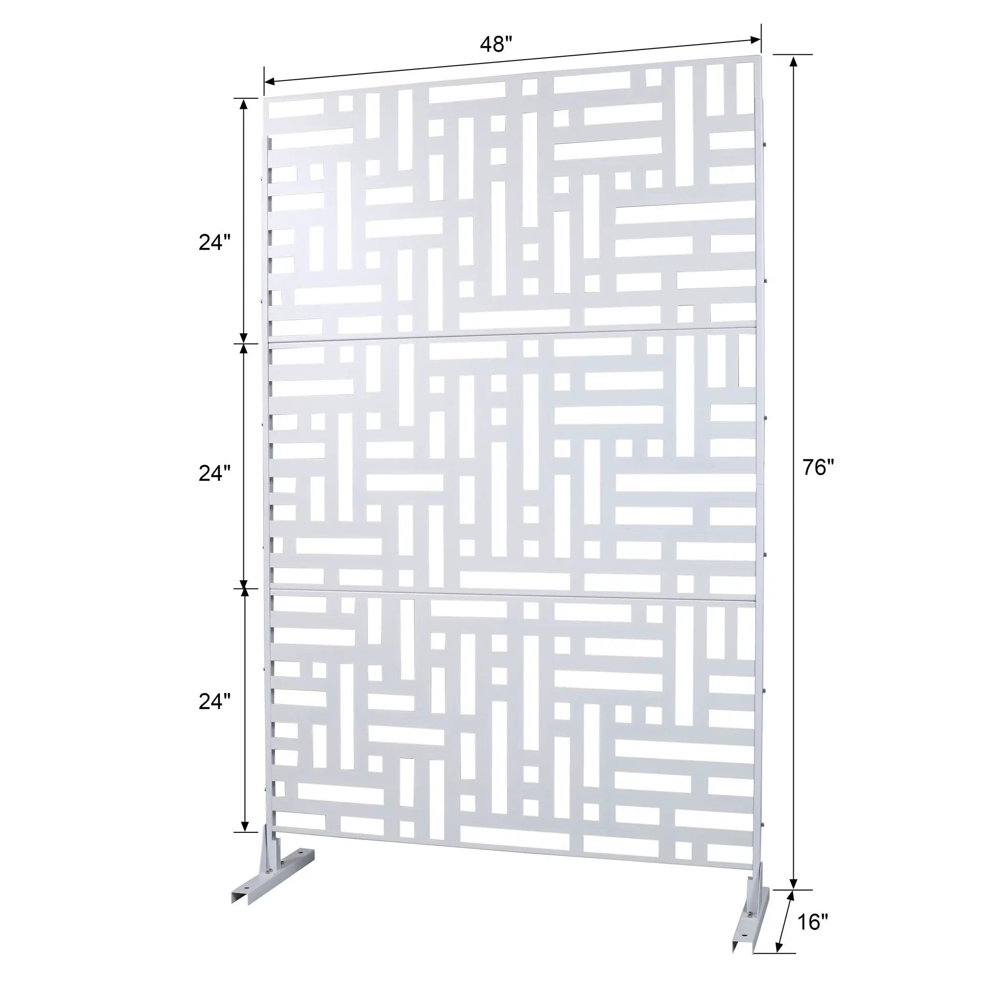 Decorative Freestanding Metal Privacy Screen For Indoor & Outdoor Use by Unique Piece Furniture