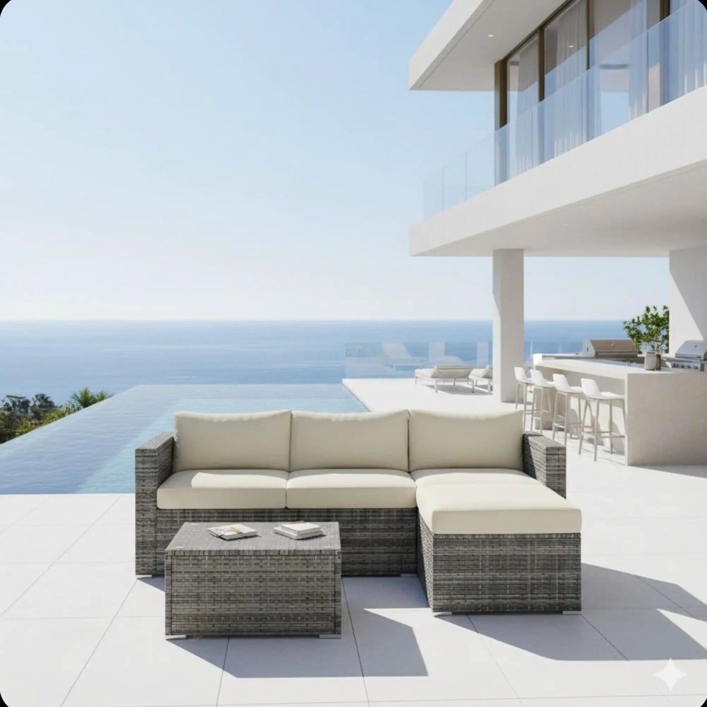 Modern Patio Set With Coffee Table by HouseOfZazla