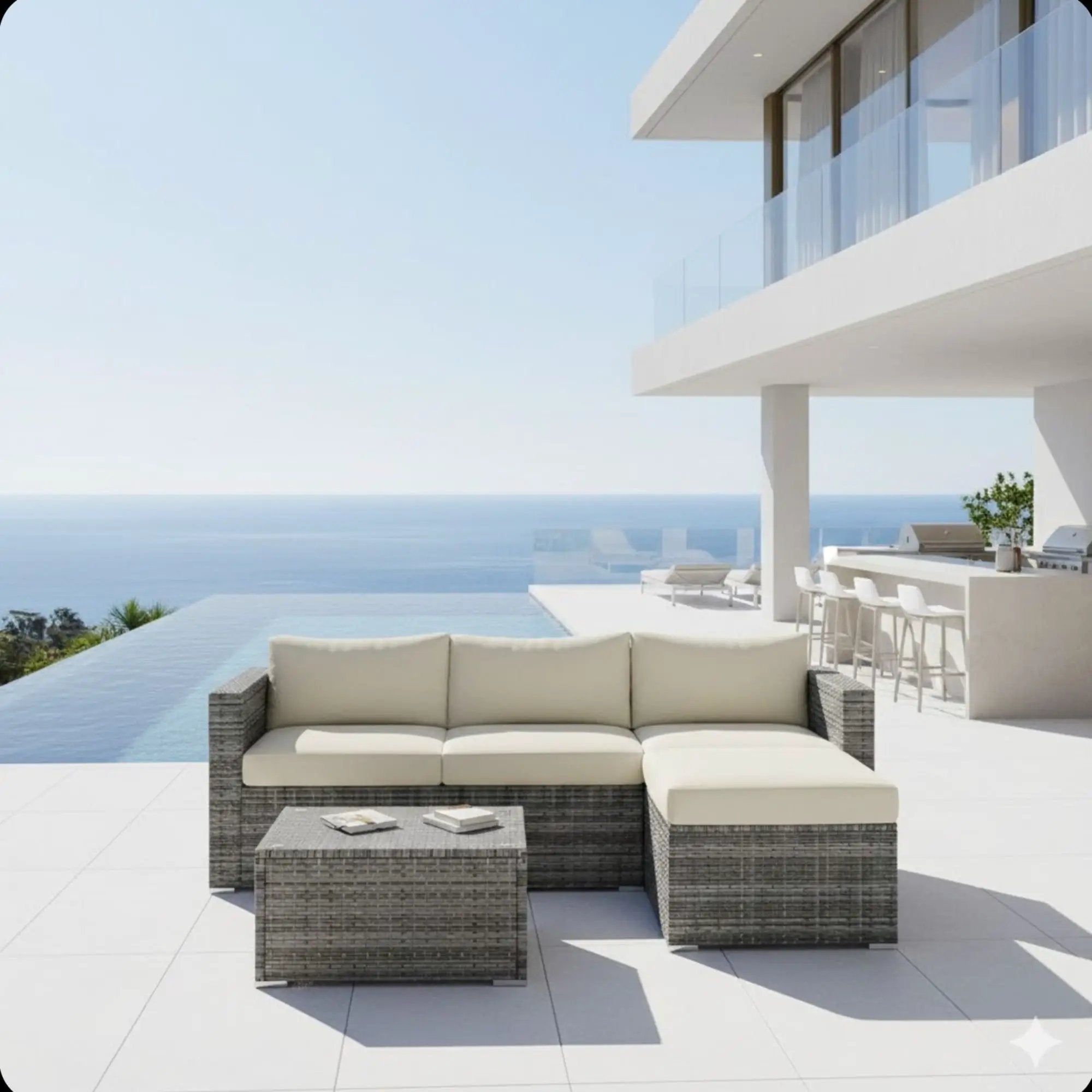 Modern Patio Set With Coffee Table by HouseOfZazla