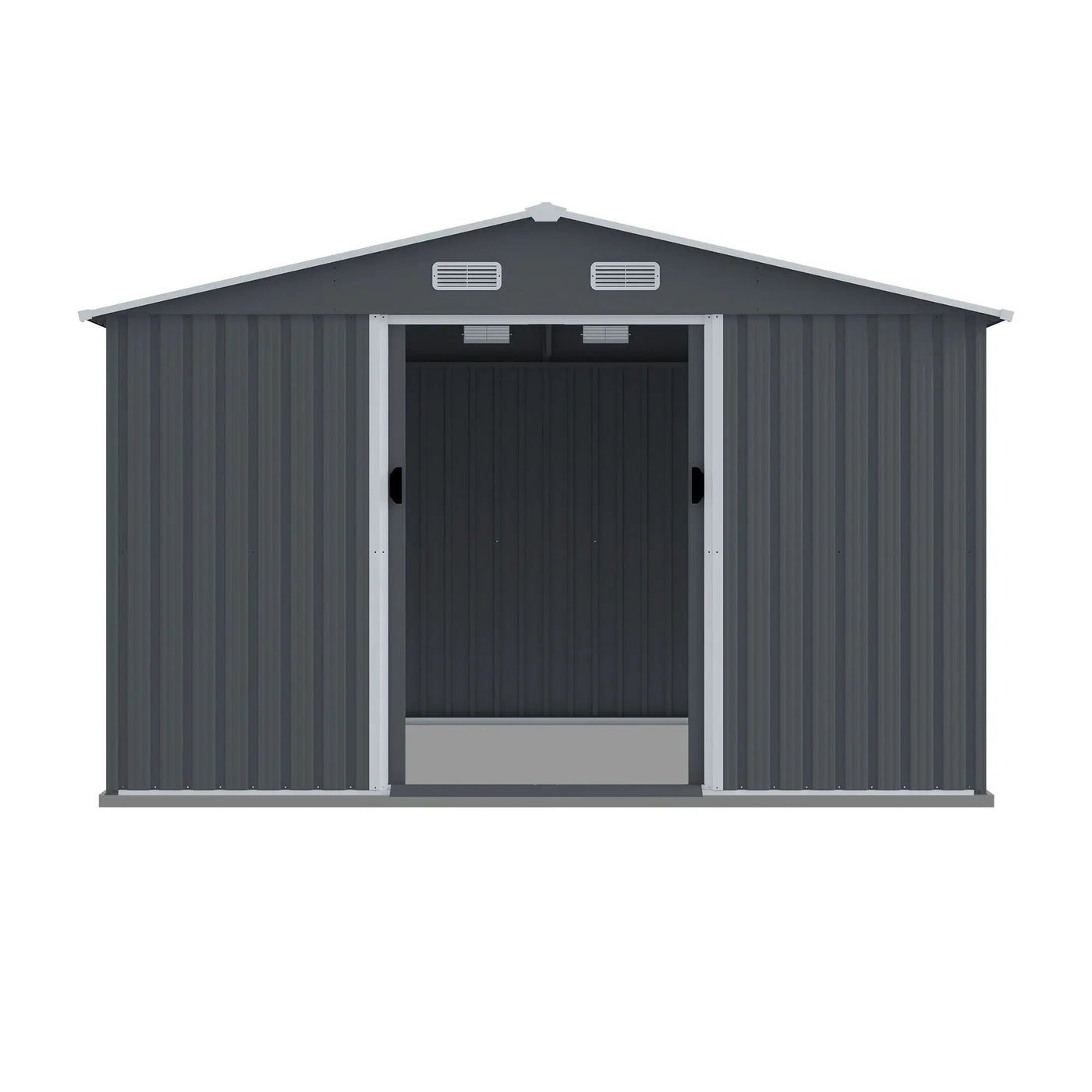 Outdoor Storage Shed Large Metal Tool Sheds, Heavy Duty Storage House With Sliding Doors by HouseOfZazla