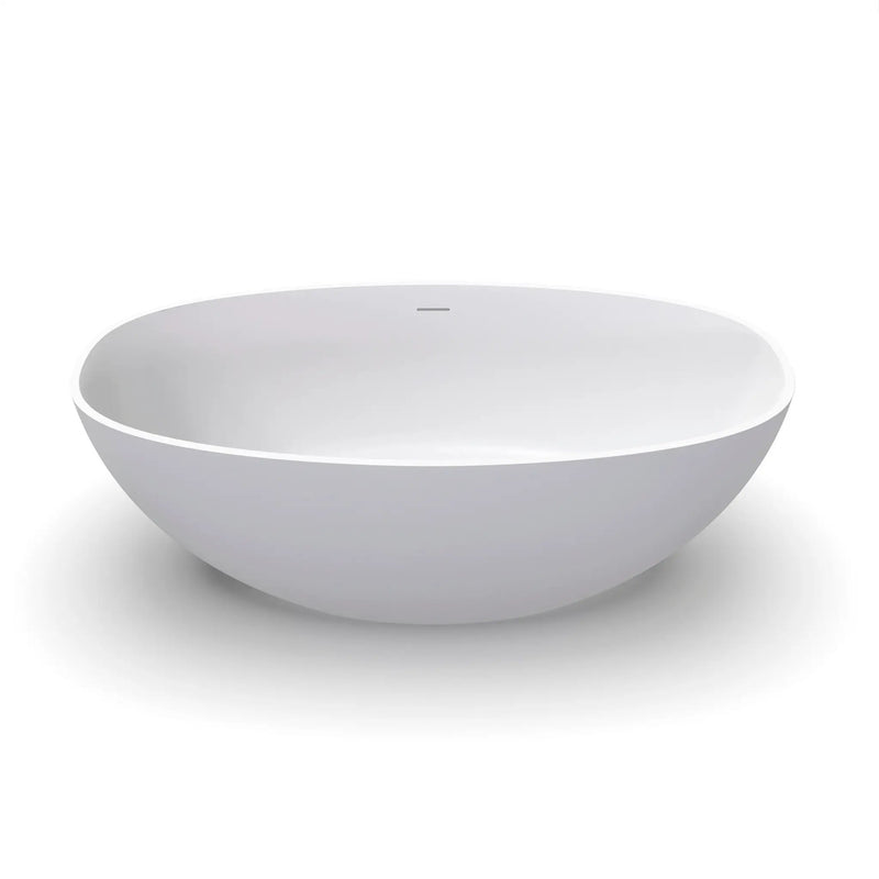 61 Inch Small Size Artificial Stone Solid Surface Freestanding Bathroom Bathtub by HouseOfZazla
