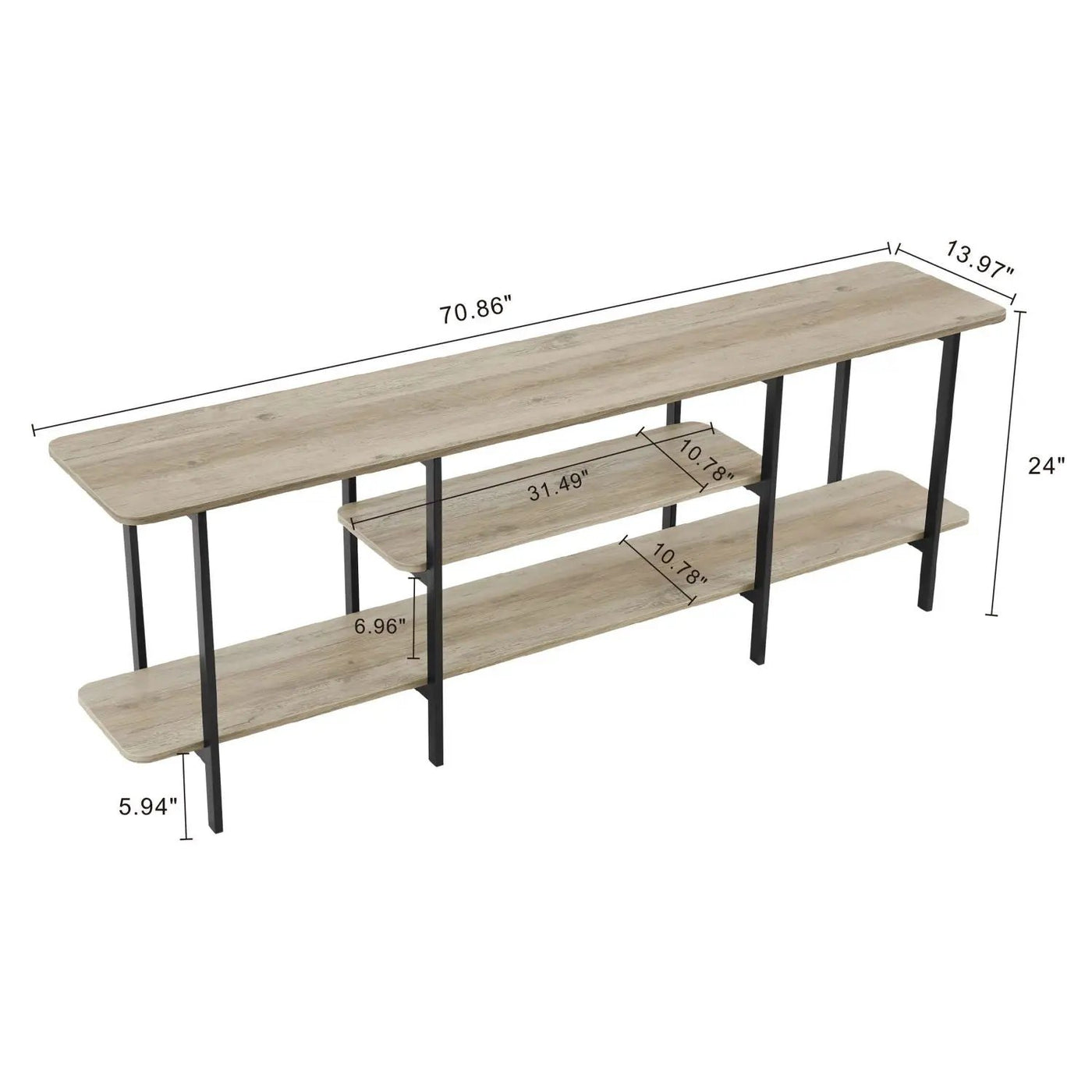Celine - 3 Shelf Console Table by HouseOfZazla