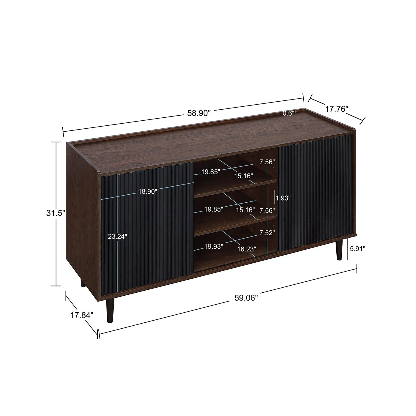 Duane - Fluted Sideboard by HouseOfZazla