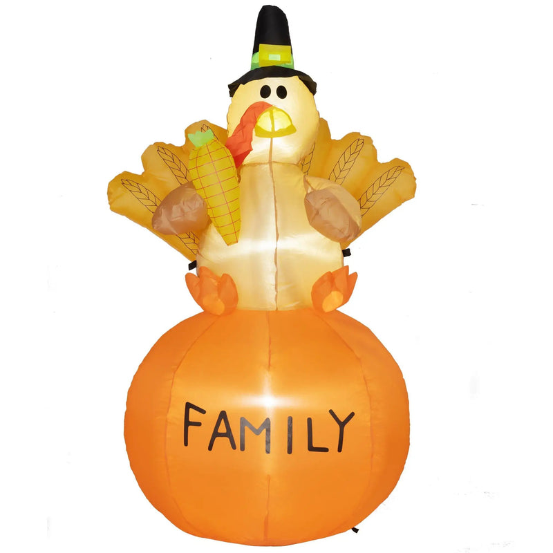 Inflatable Thanksgiving Turkey LED Display for Garden Indoor Outdoor by HouseOfZazla