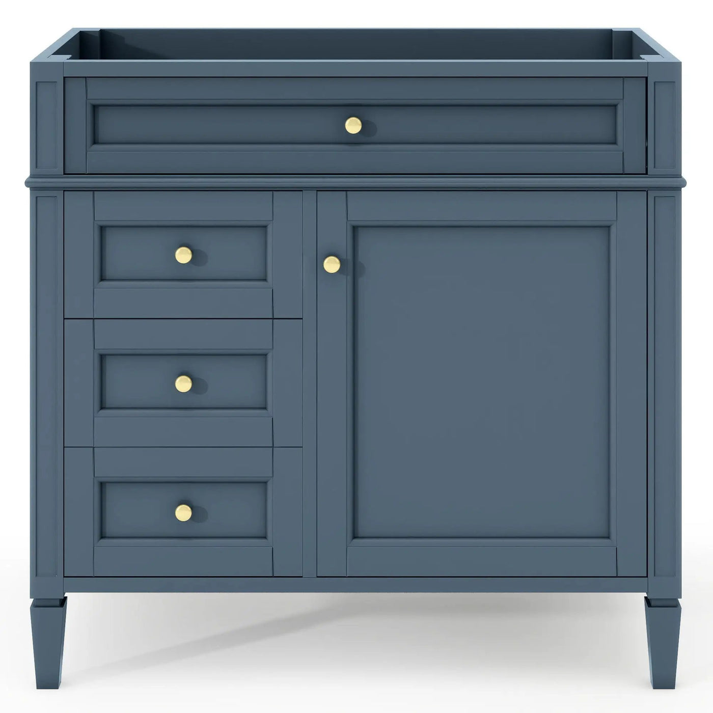 Bathroom Vanity With 2 Drawers And Tip-Out Drawer, Storage Cabinet by HouseOfZazla