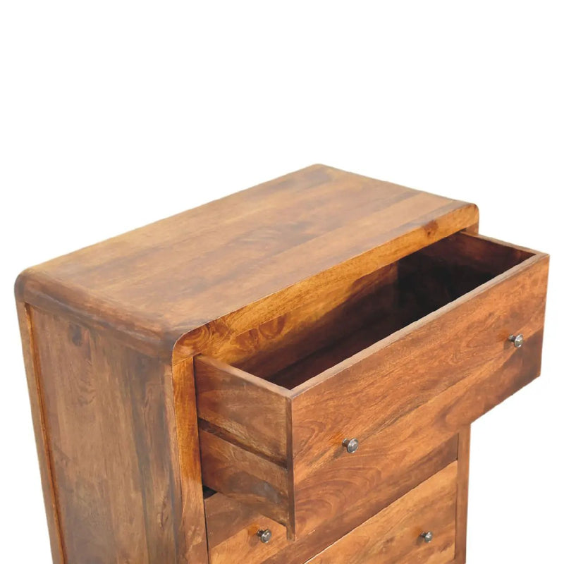 Solid Wood Aspen Chest, 3-Drawers, Chestnut by HouseOfZazla