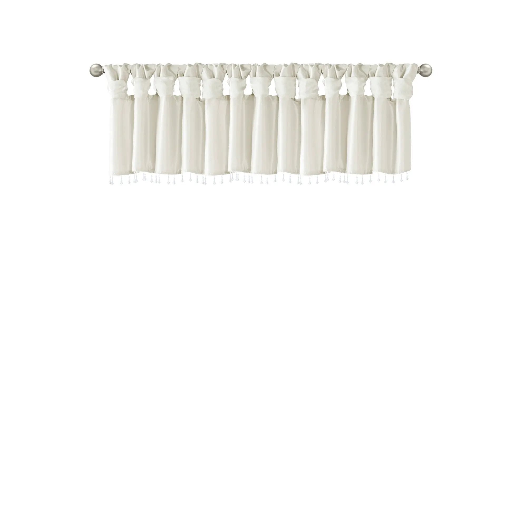 Lightweight Faux Silk Valance With Beads by HouseOfZazla