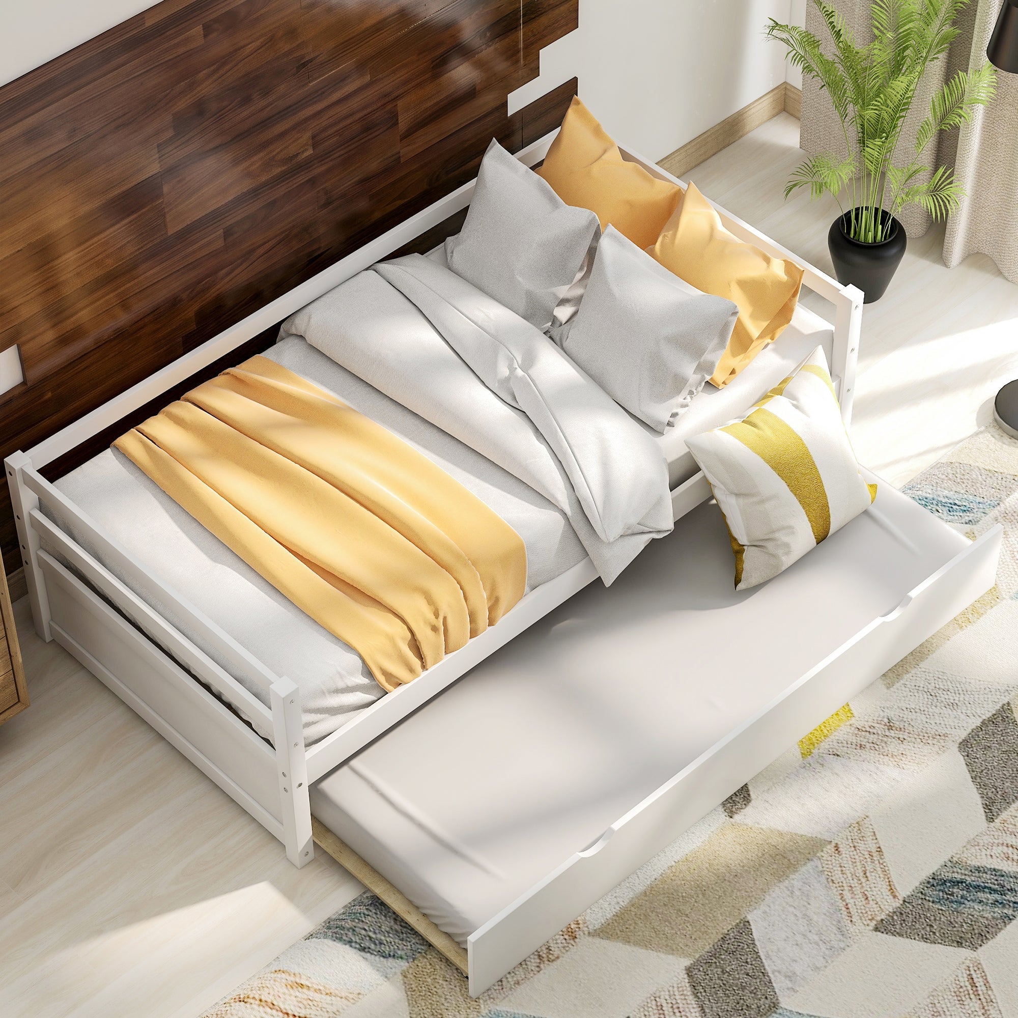 Daybed with Trundle Frame Set, Twin Size by HouseOfZazla