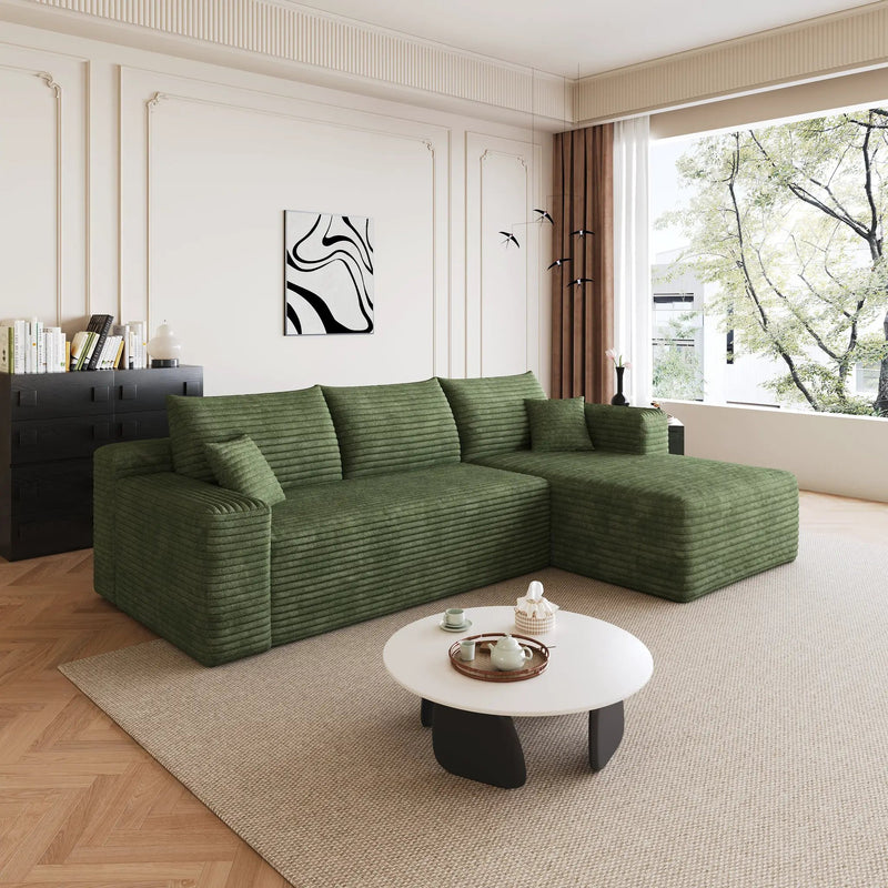 95" Cloud Sectional Sofa by HouseOfZazla