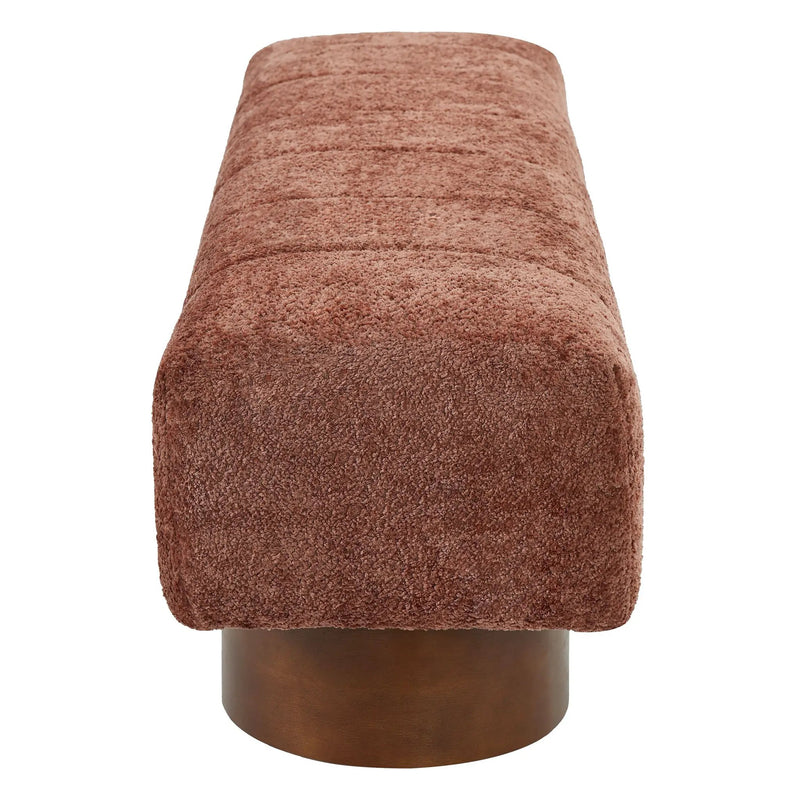 Rust Red Boucle Indoor Dining Bench by HouseOfZazla