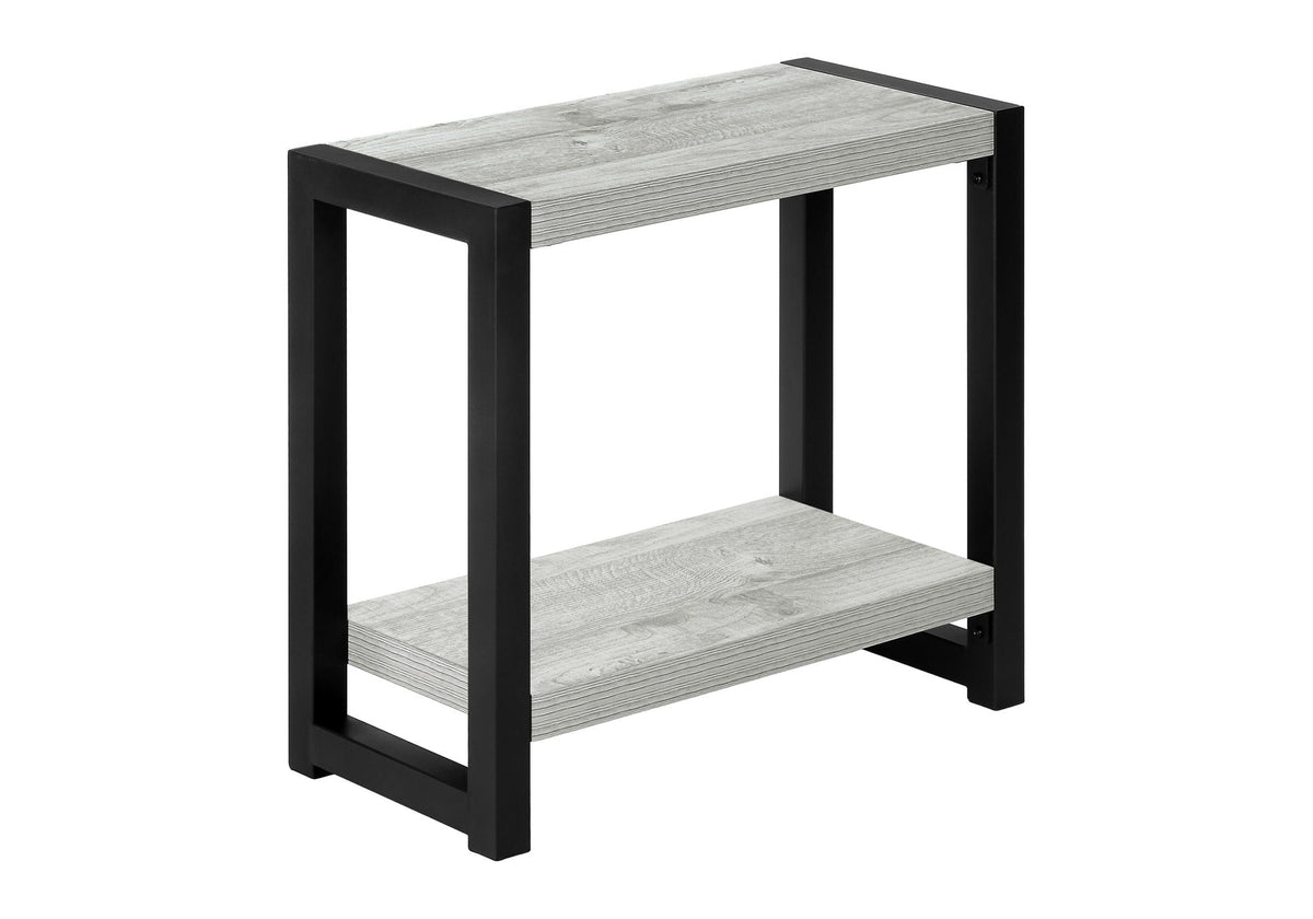 Narrow 2-Tier Accent Side Table with Wood-Look Finish – Black, Gray, or Light Brown, photo 6 of 12