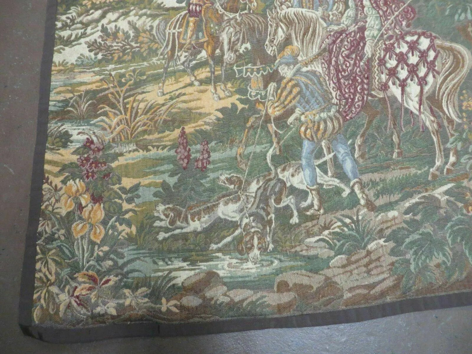 4' X 5' Vintage Tapestry Belgium Hand Loomed Victorian Nice 90f by Jewel Rugs