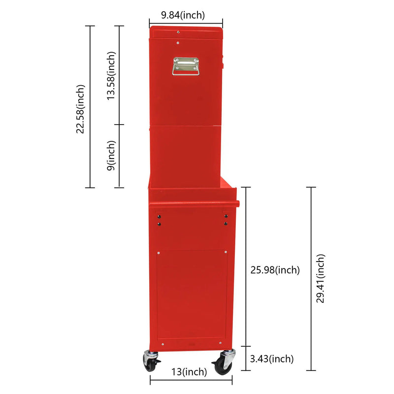 6 Drawer Lockable Tool Cabinet On Wheels With Detachable Toolbox by HouseOfZazla