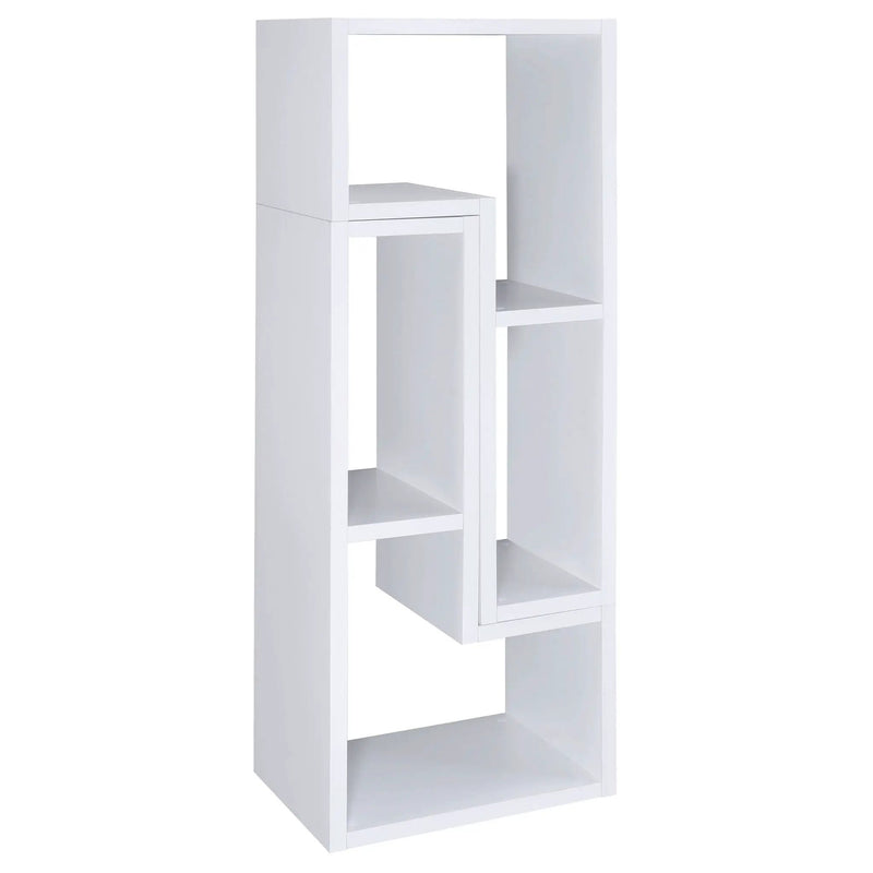 Convertable L-Shaped Bookcase With Open Shelves - White by HouseOfZazla
