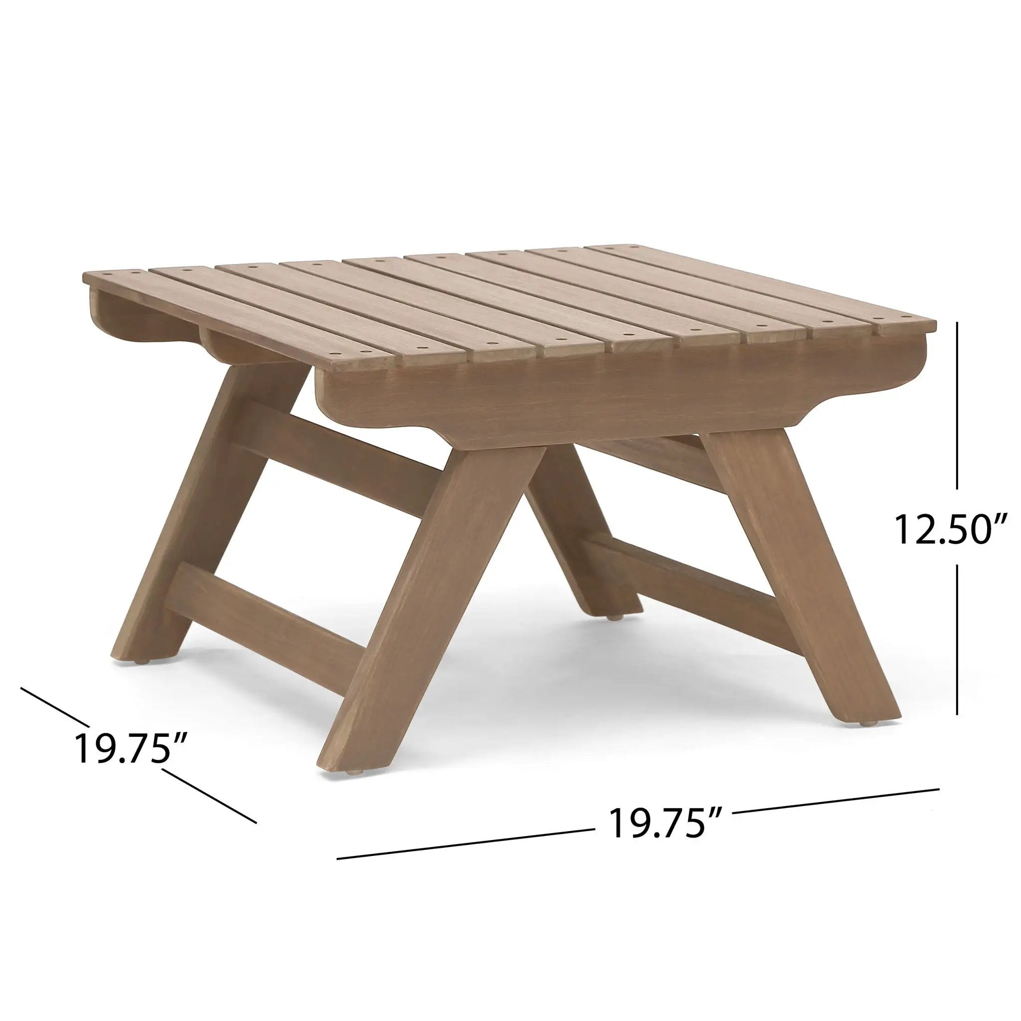 Sedona Outdoor Side Table With Open Slat Design by HouseOfZazla