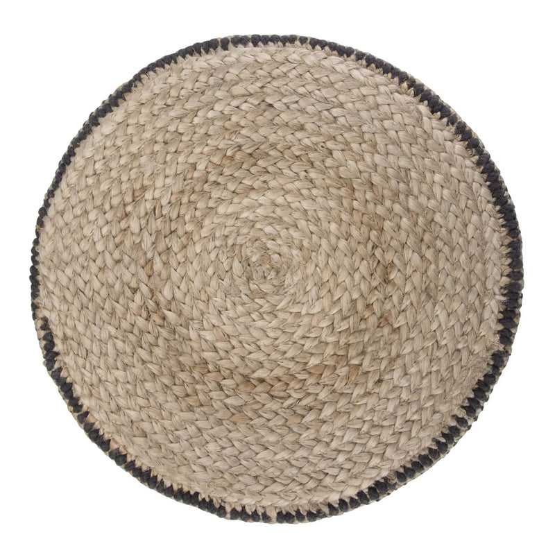 Larissa - Handcrafted Round Braided Pouf by Unique Piece Furniture