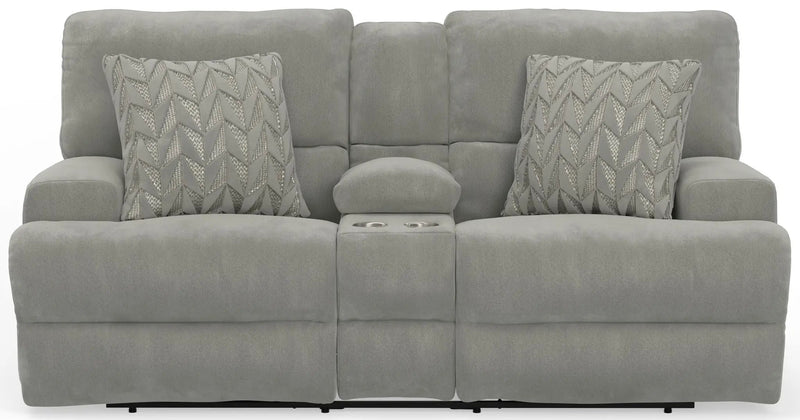 Renaldo - Power Console Loveseat With Zero Gravity Recline - Stone by Unique Piece Furniture