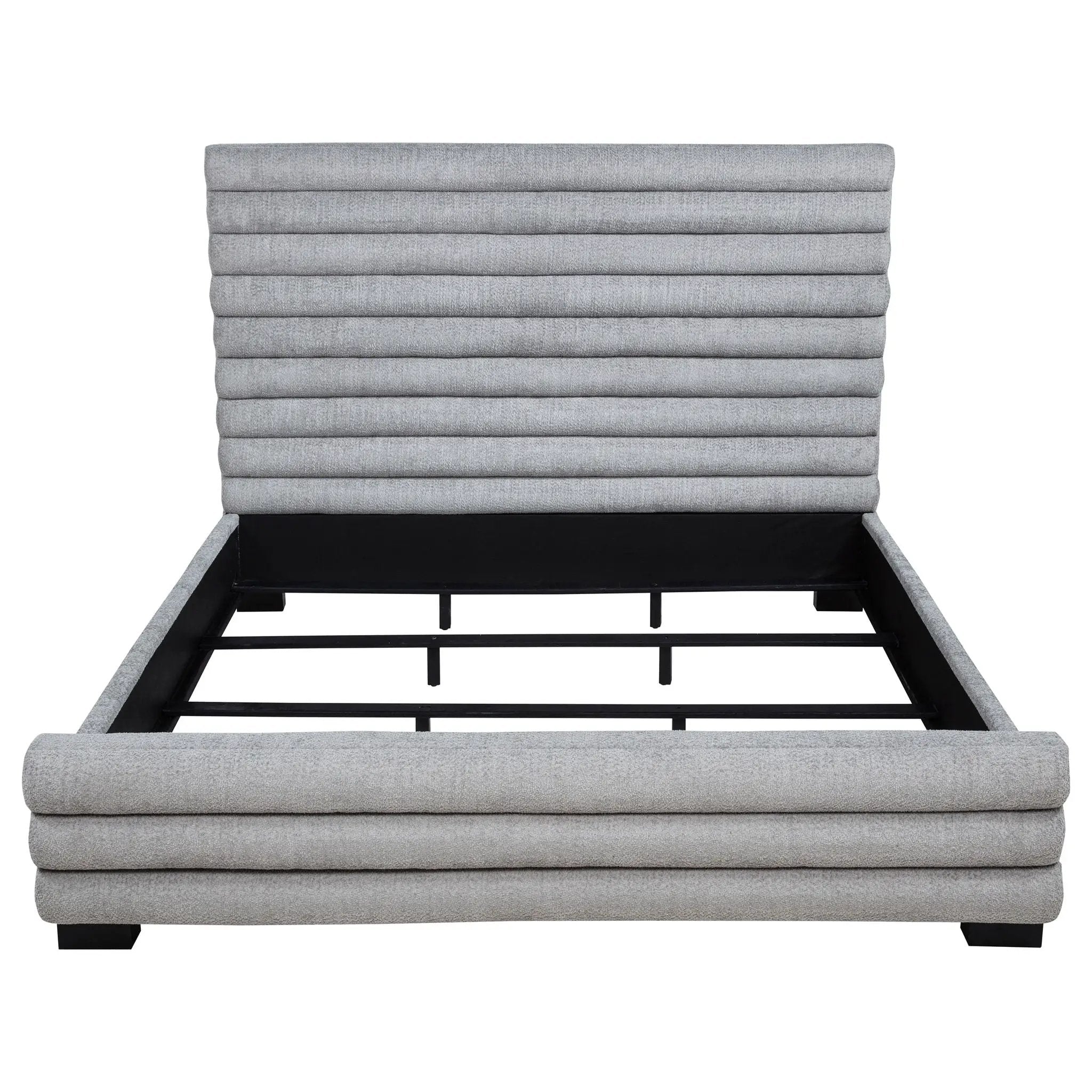 Patricia 58-inch Boucle Upholstered Eastern King Bed Grey by Unique Piece Furniture