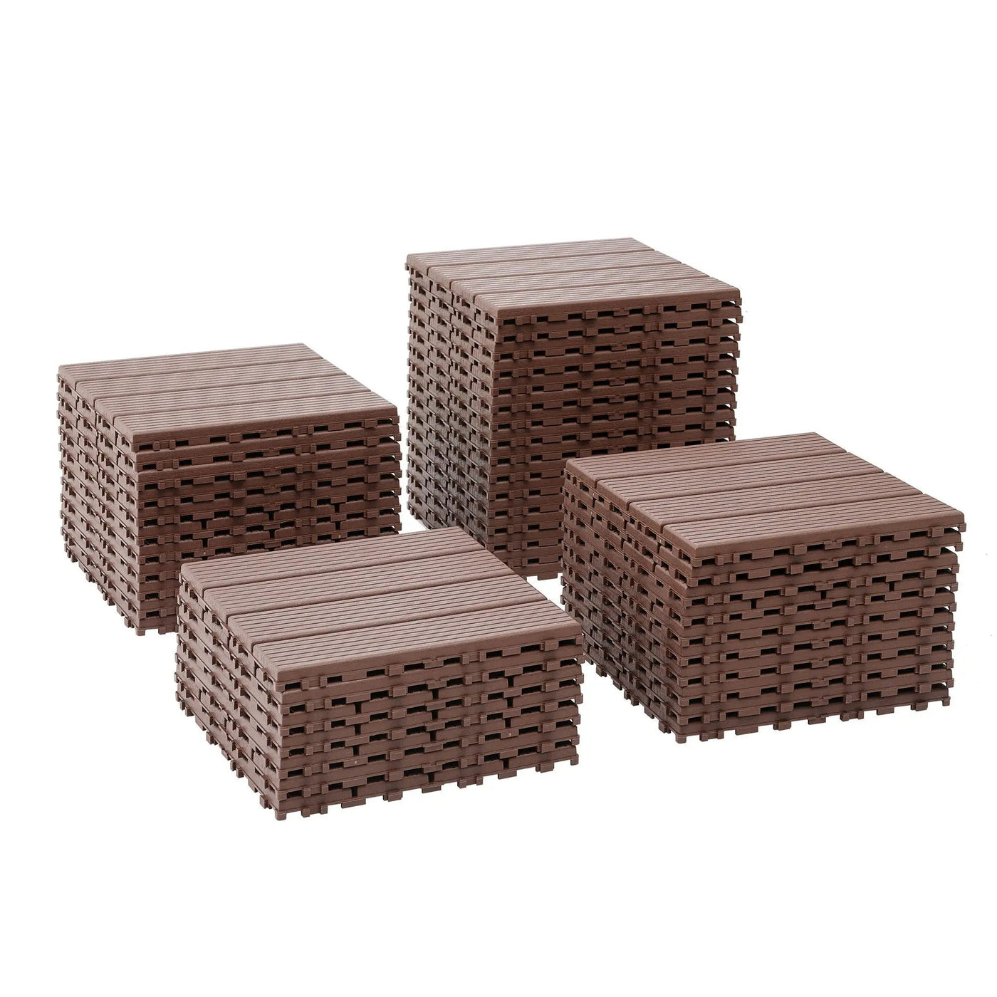 Interlocking Plastic Deck Tiles, Waterproof Outdoor / Indoor Patio Flooring by HouseOfZazla