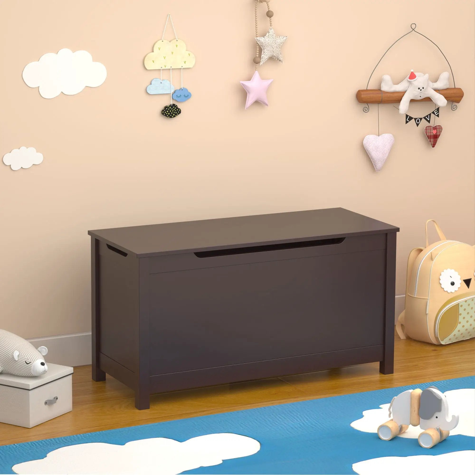 Toy Box Storage With Safety Hinged Lid by Unique Piece Furniture