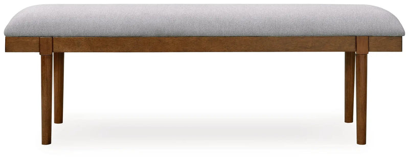 Lyncott - Large Upholstered Dining Room Bench - Gray / Brown by Unique Piece Furniture