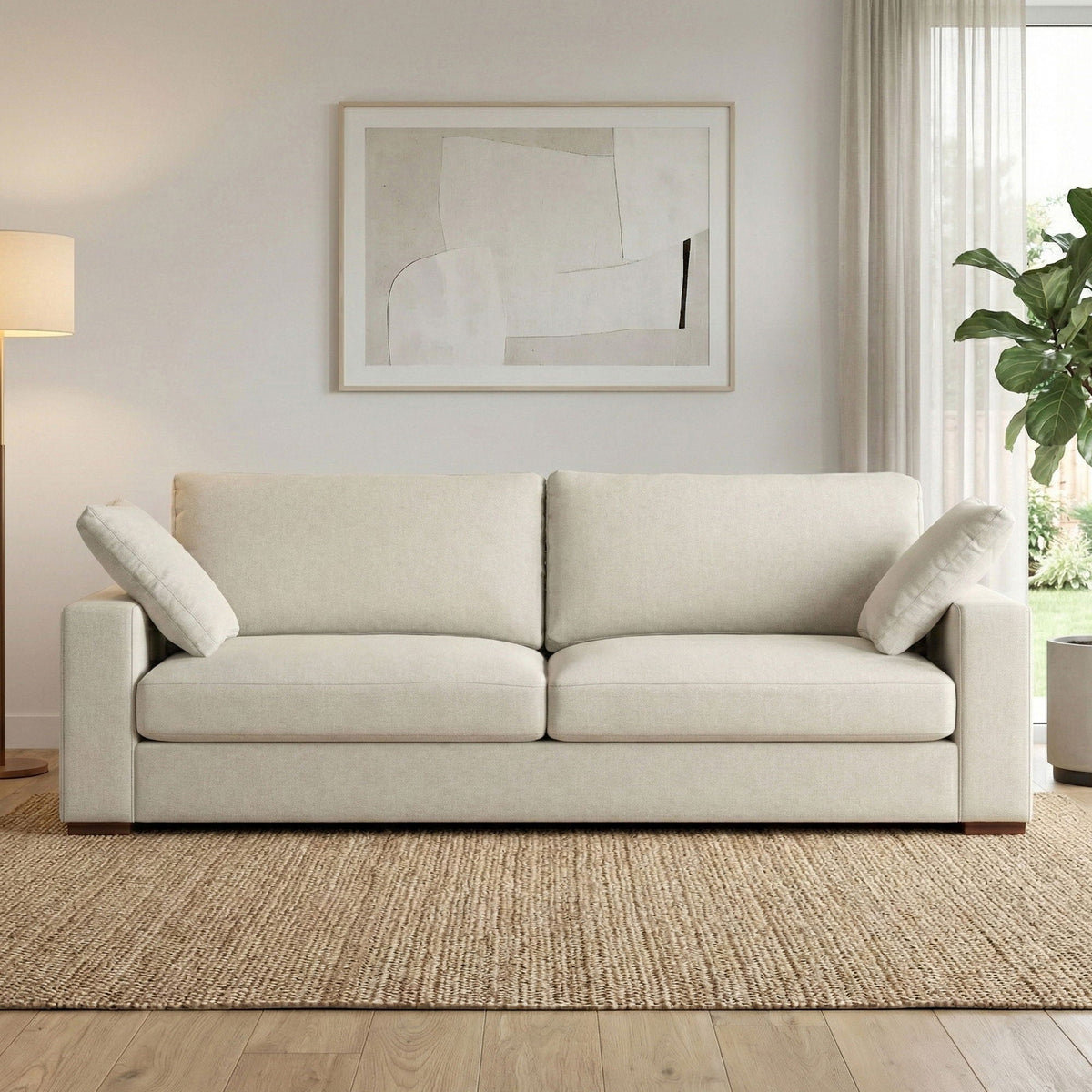 Charlie Deep Seater Sofa with Eco-Friendly Fabric - Beige or Dark Gray, photo 7 of 27