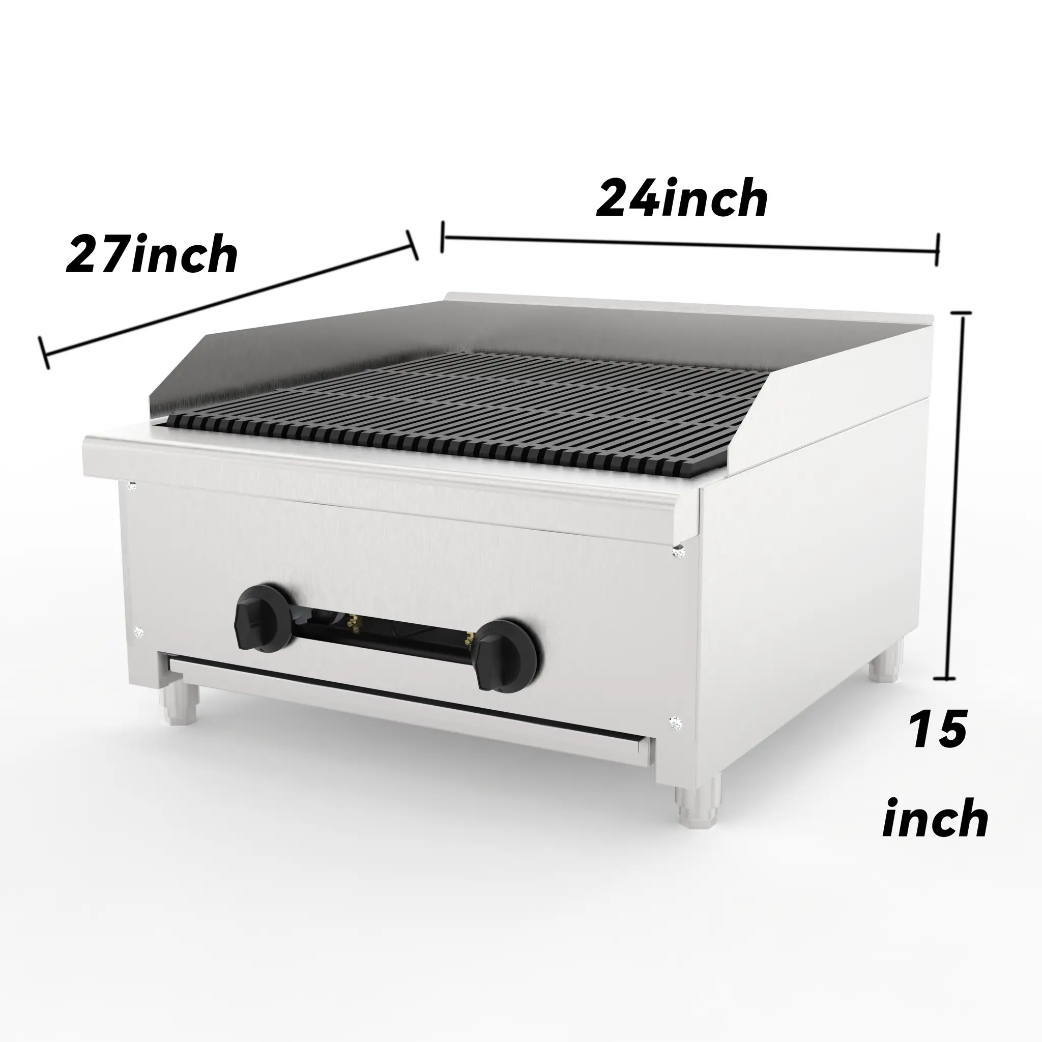 24 Inch Commercial Gas Lava Rock Charbroiler by HouseOfZazla