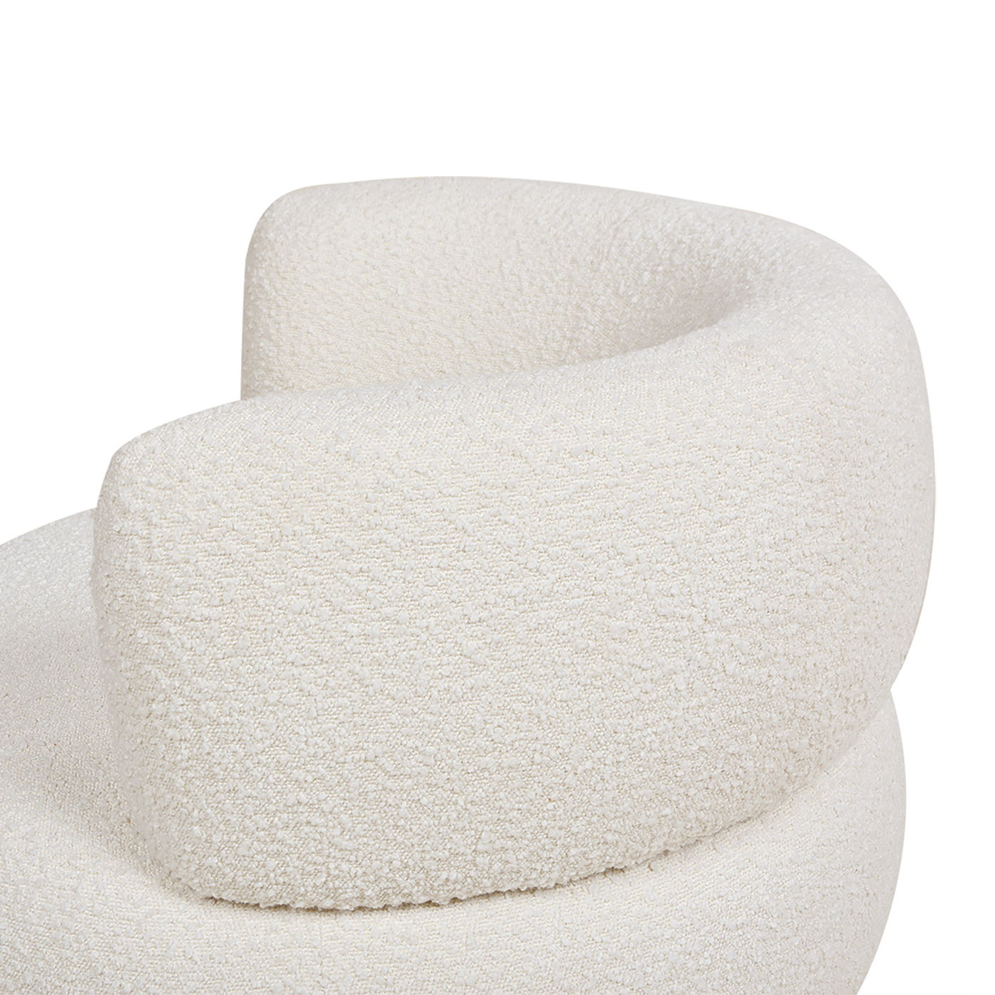 Fuji - 360 Swivel Low Barrel Back Accent Chair - Ivory White by HouseOfZazla