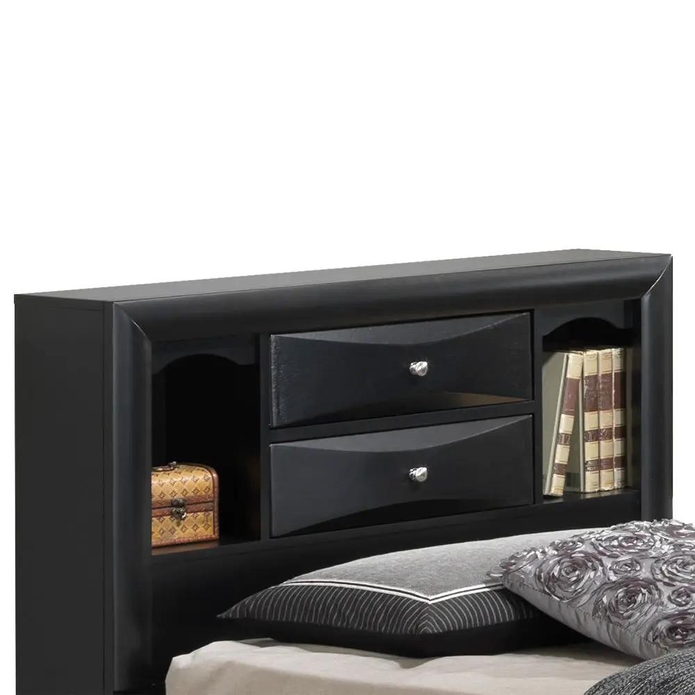 Modern Design Storage Bed With Bookcase Headboard by Unique Piece Furniture