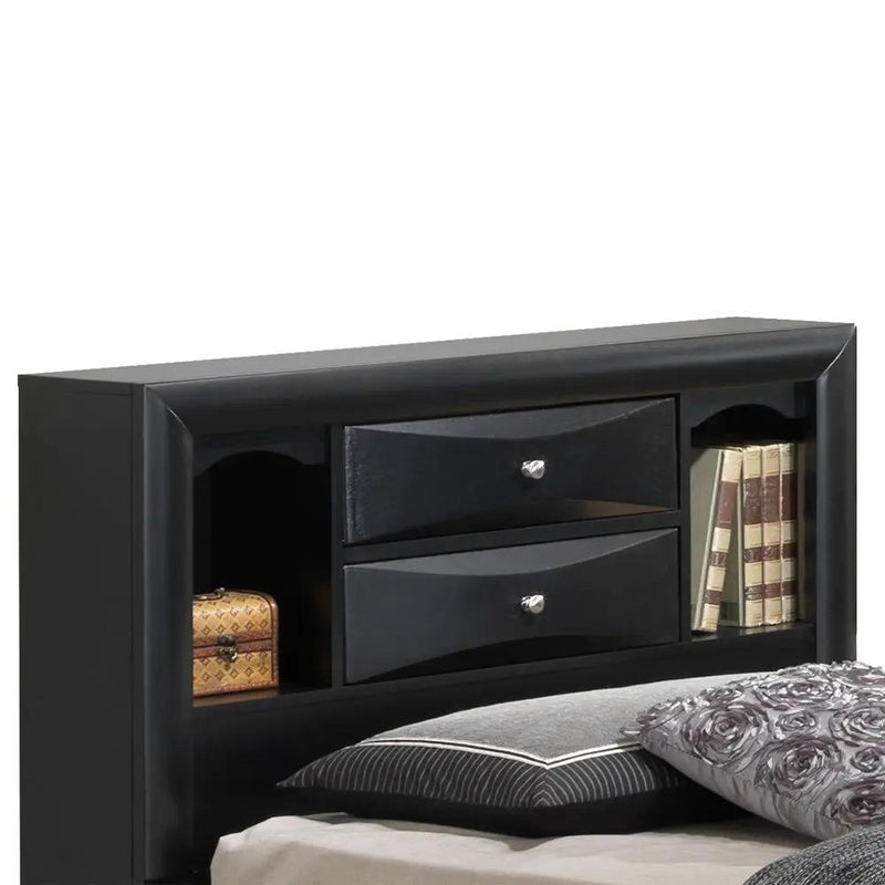 Modern Design Storage Bed With Bookcase Headboard by Unique Piece Furniture