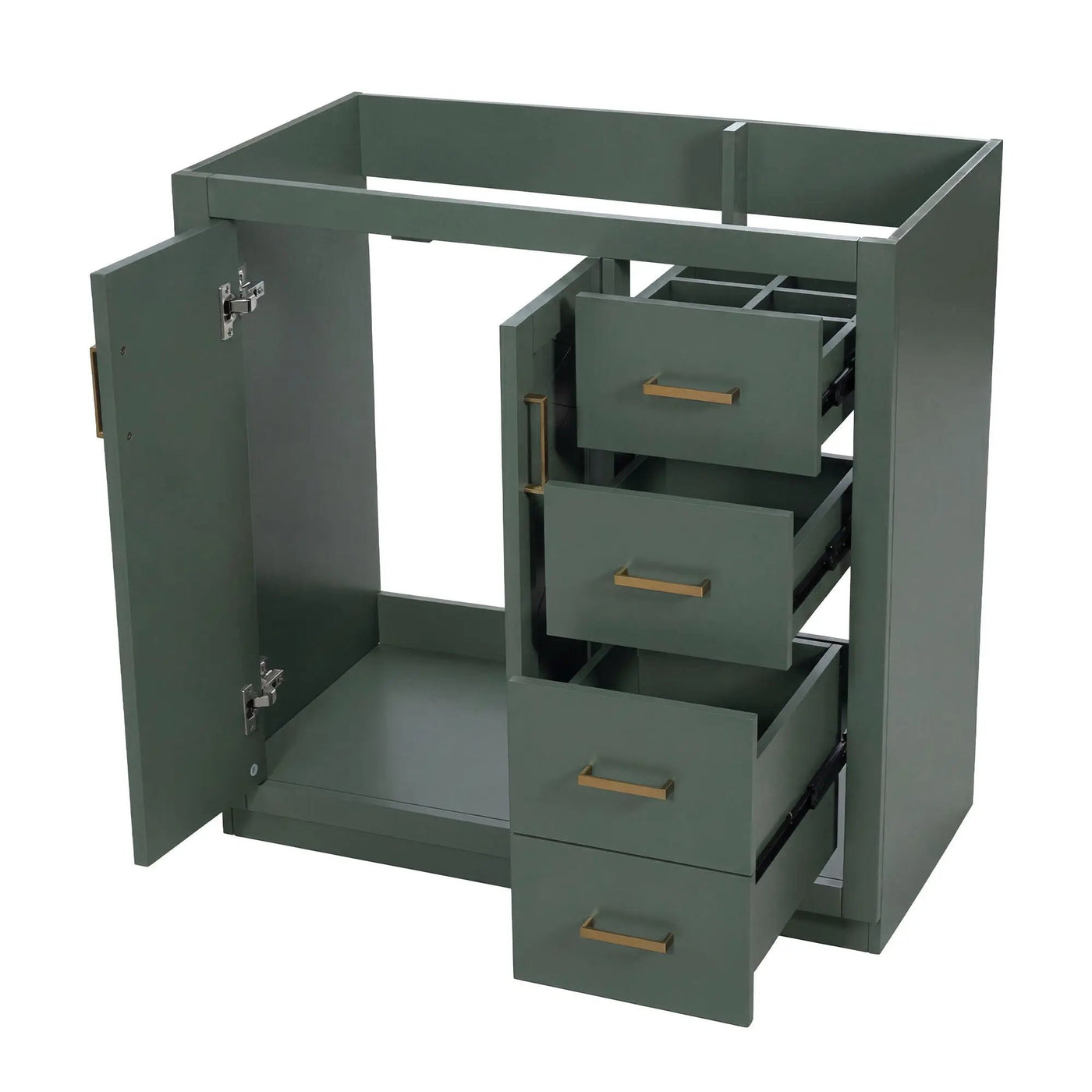 Retro Style Bathroom Vanity, 3 Drawers & Soft Closing Doors by HouseOfZazla