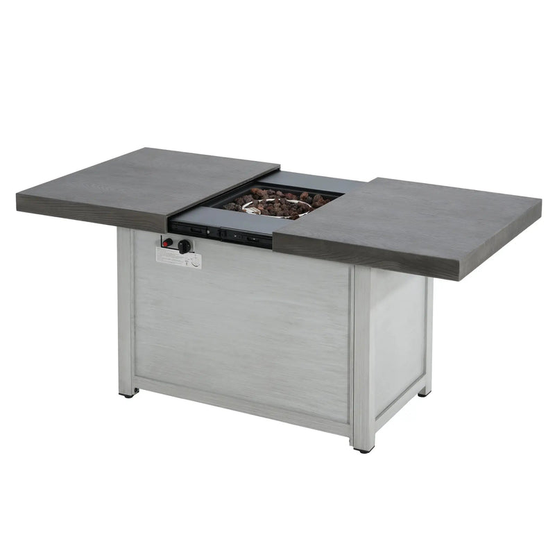 Extendable Rectangle Aluminum Alloy Fire Pit Table, 50,000 BTU by HouseOfZazla